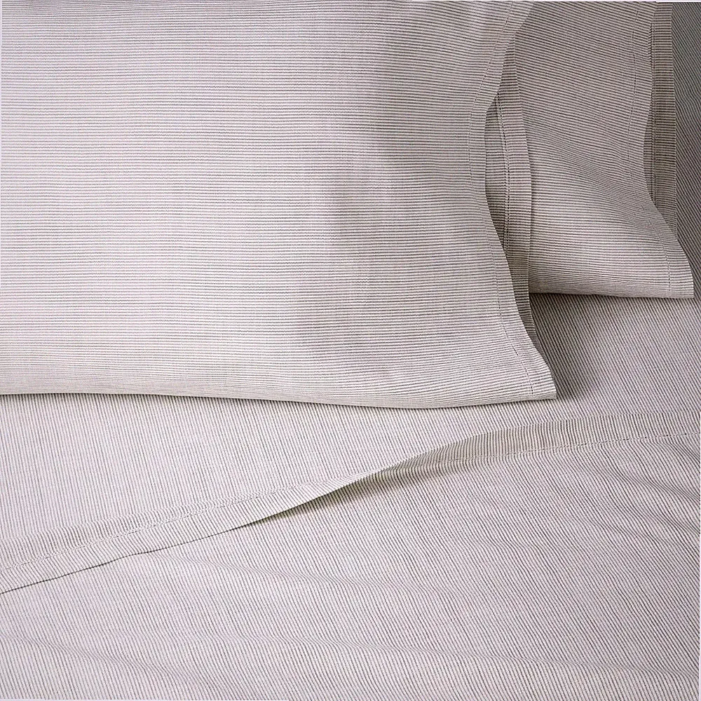 4pc Queen Micro Stripe Sheet Set Green - Hearth & Hand with