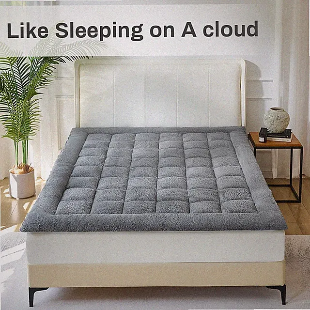 Lakora 2" Thick Luxury Mattress Topper Quilted Fannel Queen Pillow Top Pad Cover