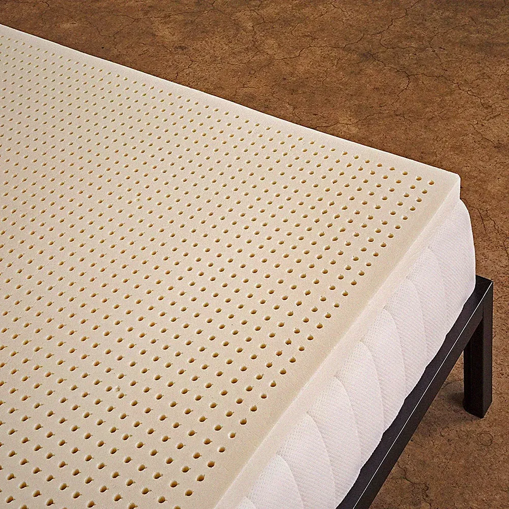 Pure Green Natural Latex Mattress Topper - Soft - 2 Inch - Queen Size (GOLS Cert