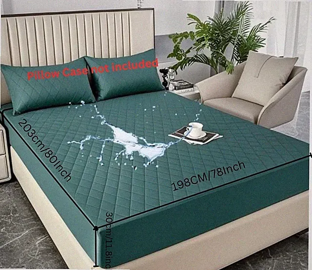 Quilted Luxury Waterproof Queen Mattress Protector, Fit Pockets Mattress Cover