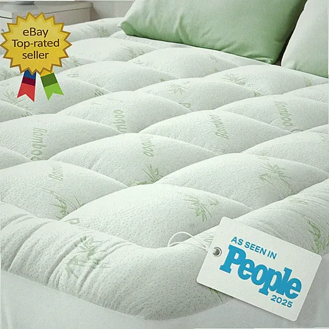 Ultra Soft Queen Size Mattress Topper Viscose Made from Bamboo Pillow Top Mattr