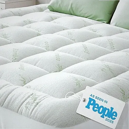 Ultra Soft Size Mattress Topper - Viscose Made from Bamboo Pillow Twin Green