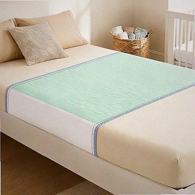 Washable Waterproof Incontinence Bed Pad, Green, 34" x 36", Reusable Mattress...